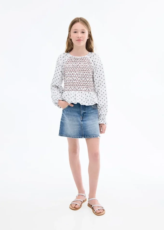Jupe courte en denim Jupe courte en denim