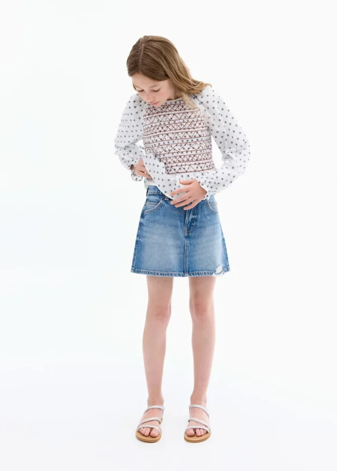 Jupe courte en denim Jupe courte en denim