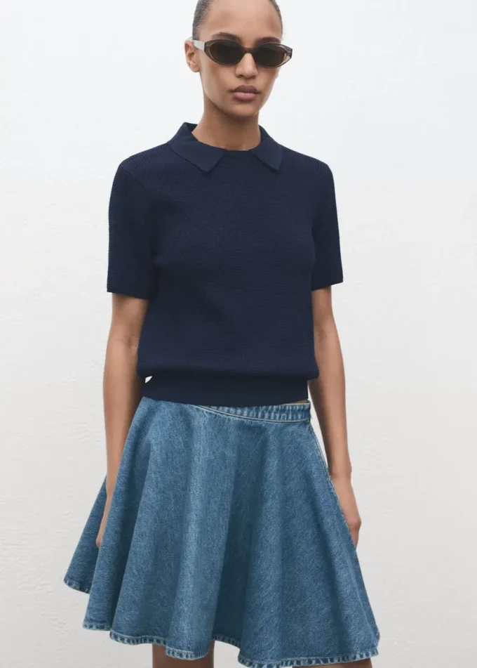 Jupe courte en denim Jupe courte en denim