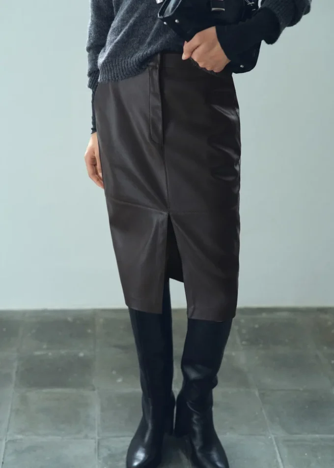 Jupe crayon en simili cuir Jupe crayon en simili cuir