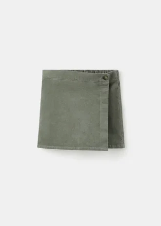 Jupe-culotte en velours côtelé