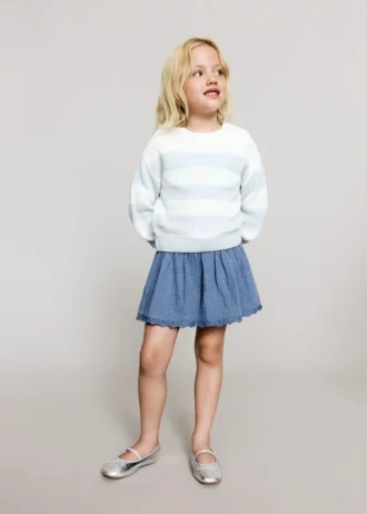 Jupe en coton à nœud