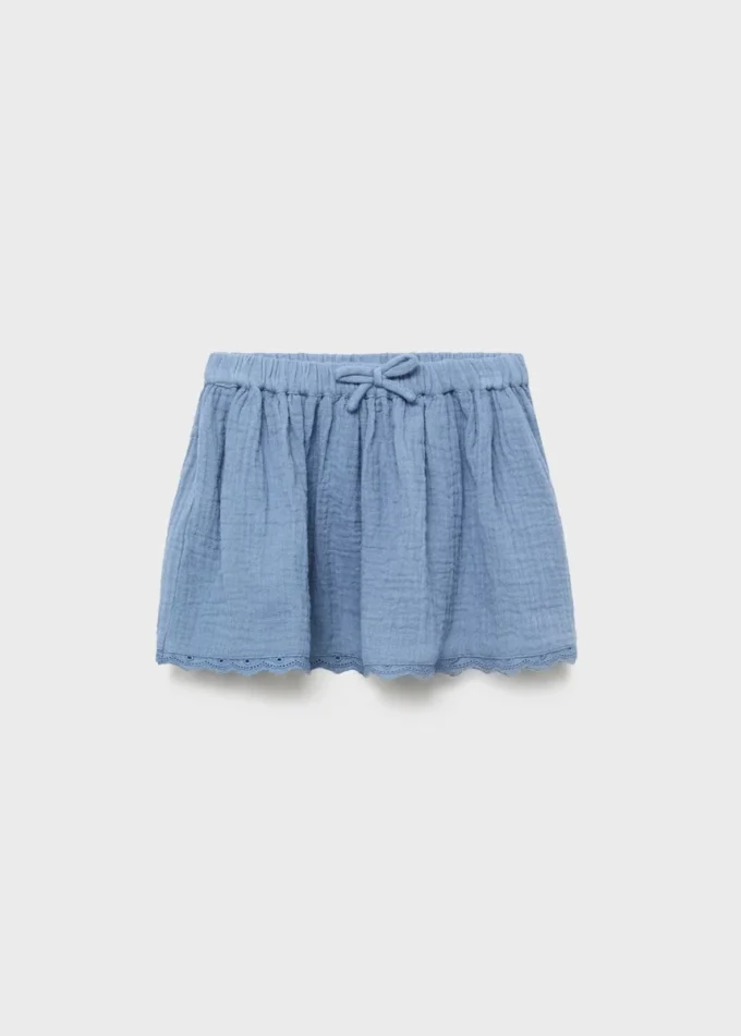 Jupe en coton à nœud Jupe en coton à nœud