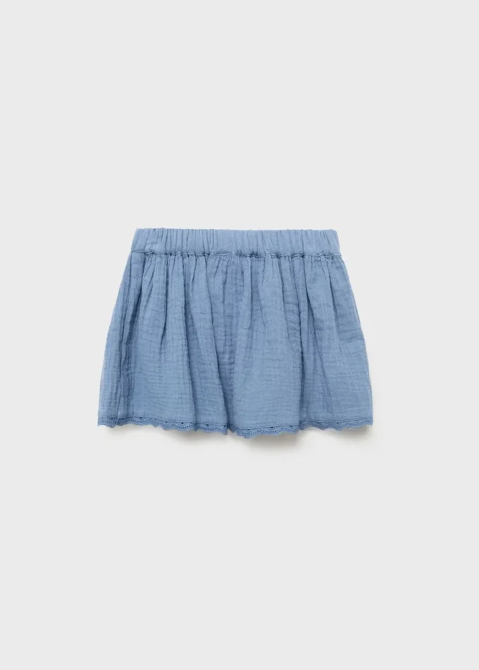 Jupe en coton à nœud Jupe en coton à nœud