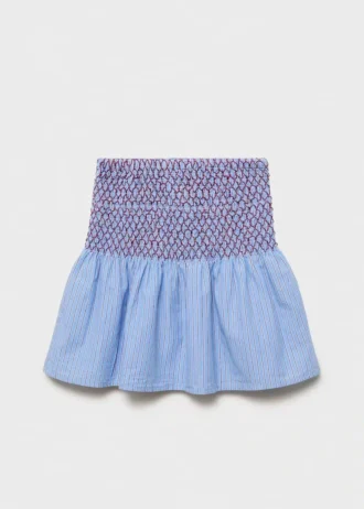 Jupe en coton rayé