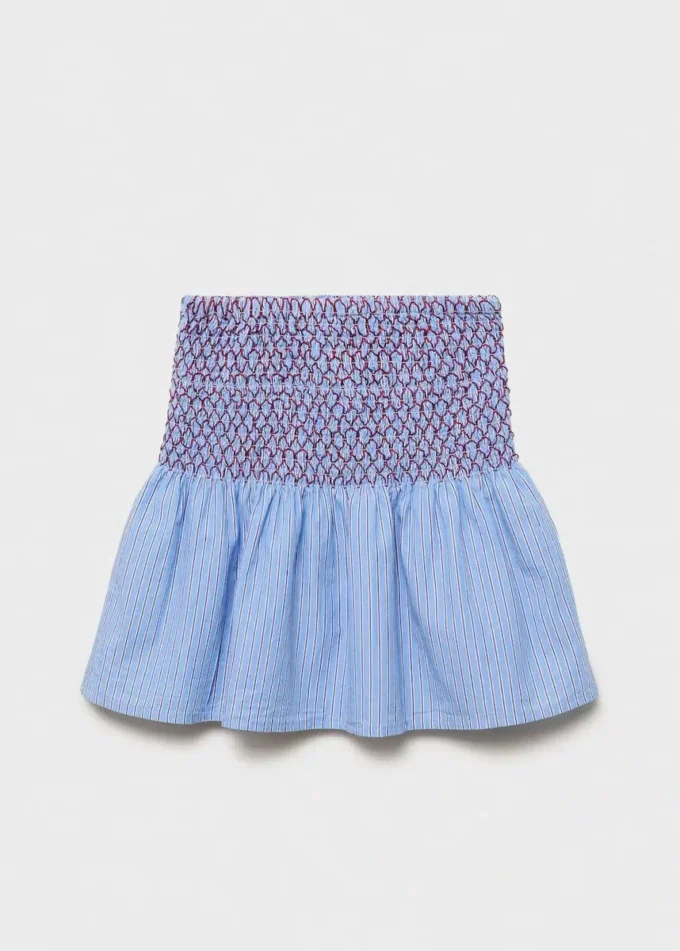 Jupe en coton rayé