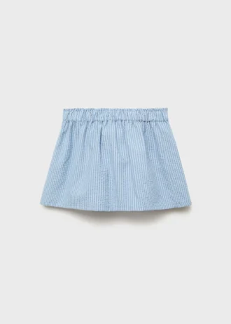 Jupe en coton rayé