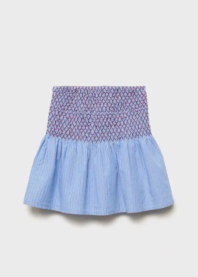 Jupe en coton rayé