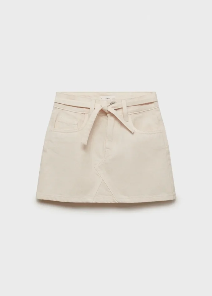 Jupe en denim avec nœud Jupe en denim avec nœud