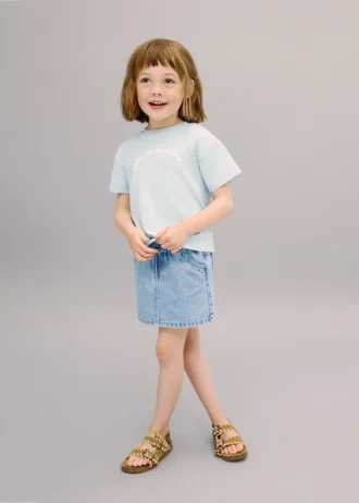 Jupe en denim Paperbag
