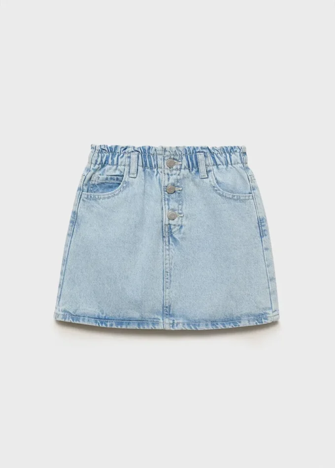 Jupe en denim à taille paperbag Jupe en denim à taille paperbag