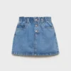 Jupe en denim à taille paperbag Jupe en denim à taille paperbag