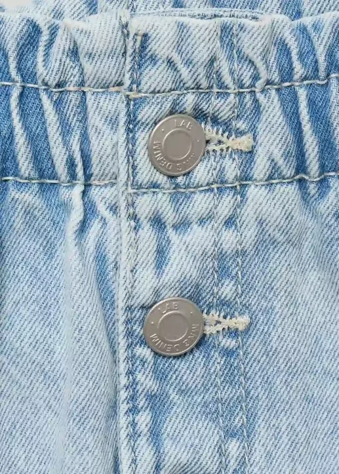 Jupe en denim à taille paperbag Jupe en denim à taille paperbag