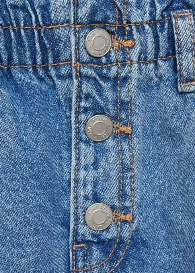 Jupe en denim à taille paperbag Jupe en denim à taille paperbag
