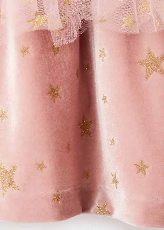 Jupe en velours avec étoiles