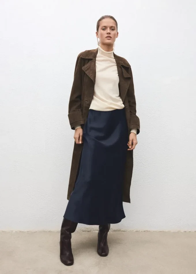 Jupe longue en satin Jupe longue en satin