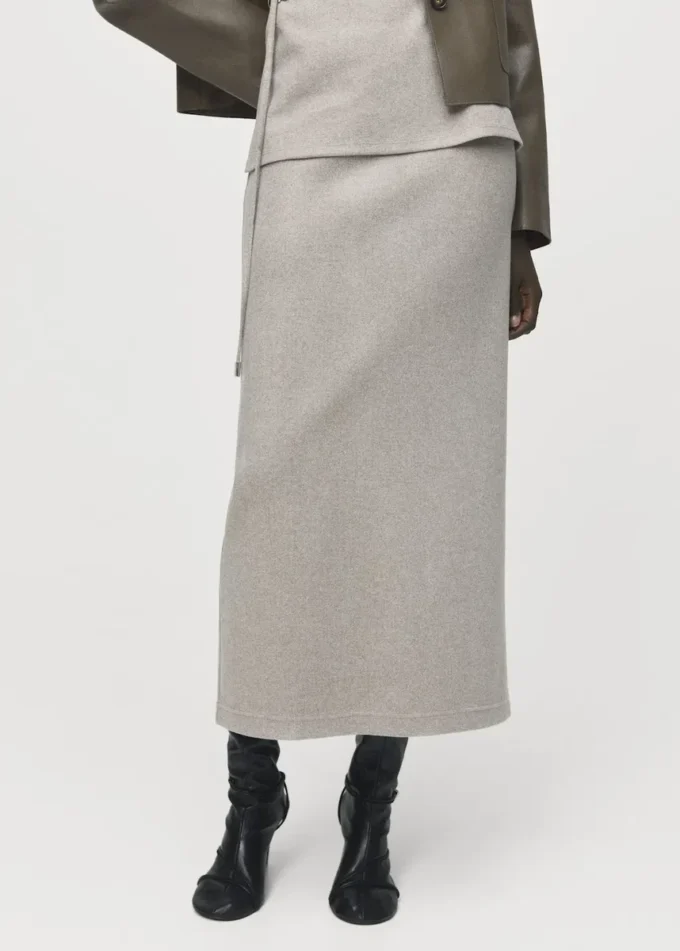 Jupe longue à taille élastiquée