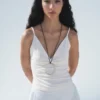 Jupe midi en coton à plis Jupe midi en coton à plis