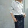 Jupe midi en denim Jupe midi en denim