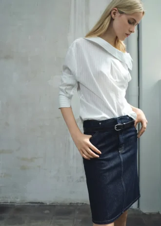 Jupe midi en denim