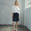 Jupe midi en denim Jupe midi en denim