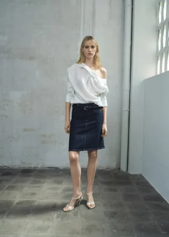 Jupe midi en denim
