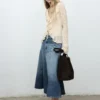 Jupe midi en denim Jupe midi en denim