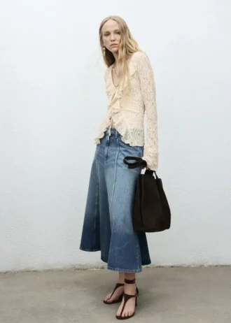 Jupe midi en denim