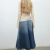 Jupe midi en denim Jupe midi en denim