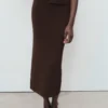 Jupe midi en maille fine Jupe midi en maille fine