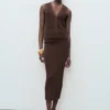 Jupe midi en maille fine Jupe midi en maille fine