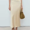 Jupe midi en satin Jupe midi en satin