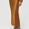 Jupe midi en satin Jupe midi en satin