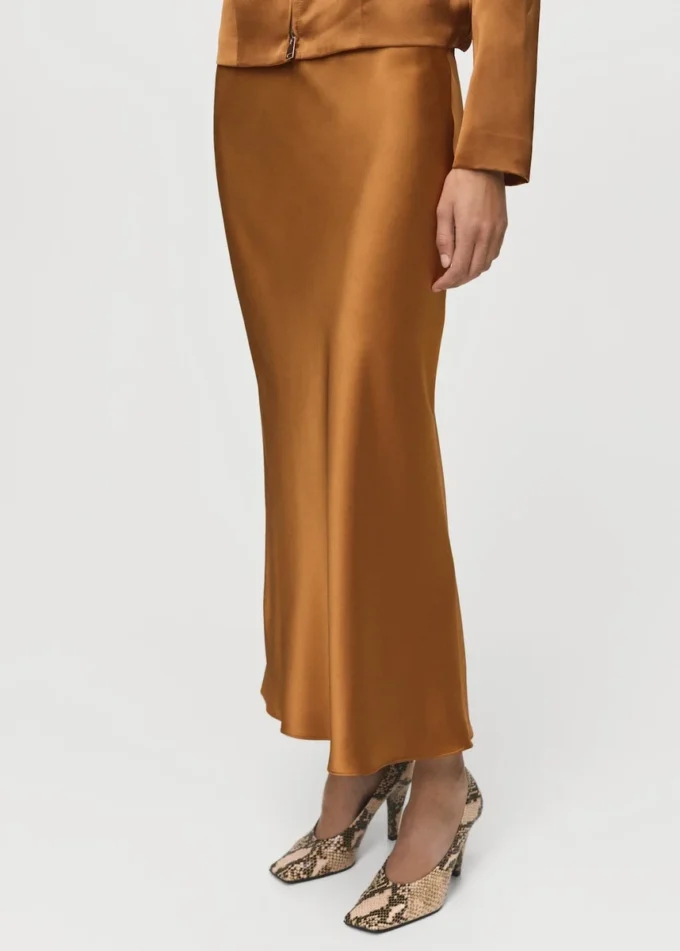 Jupe midi en satin Jupe midi en satin