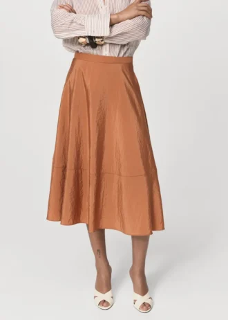Jupe midi en satin