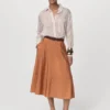 Jupe midi en satin Jupe midi en satin
