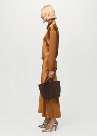 Jupe midi en satin