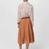 Jupe midi en satin Jupe midi en satin