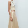 Jupe midi en satin Jupe midi en satin