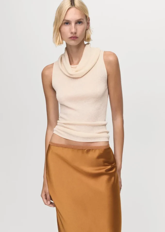 Jupe midi en satin Jupe midi en satin