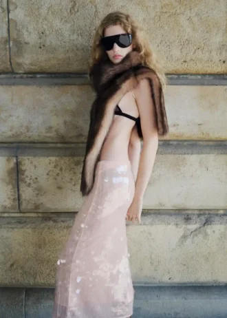 Jupe midi à paillettes