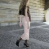 Jupe midi à paillettes Jupe midi à paillettes