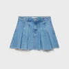 Jupe plissée en denim Jupe plissée en denim
