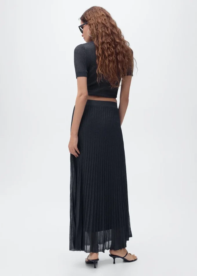 Jupe plissée en maille lurex Jupe plissée en maille lurex