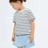 Jupe-short en denim enveloppante Jupe-short en denim enveloppante
