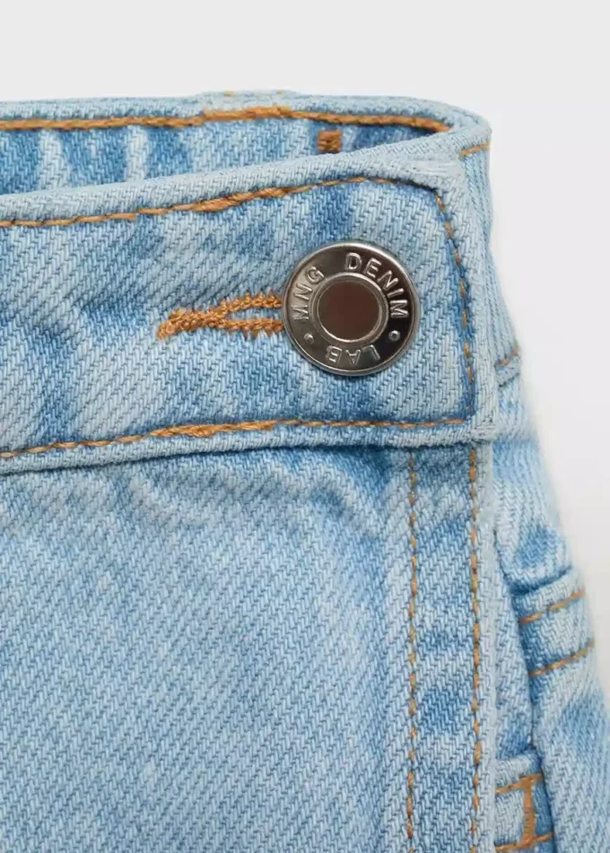 Jupe-short en denim enveloppante Jupe-short en denim enveloppante