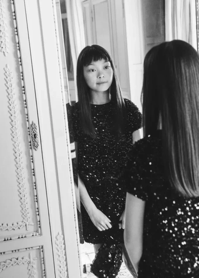 Top à paillettes