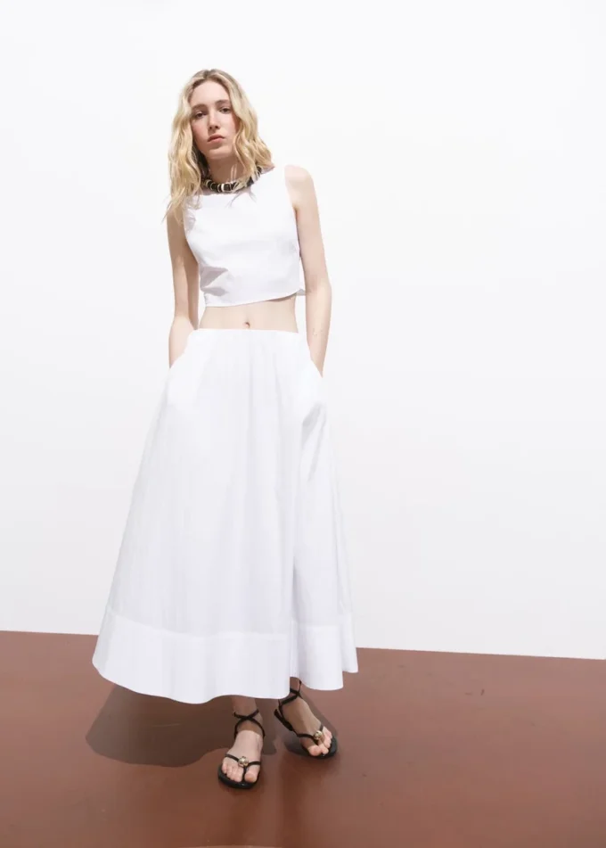 Jupe évasée en coton Jupe évasée en coton