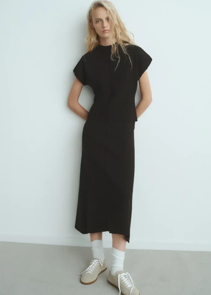 Jupe évasée en maille Jupe évasée en maille
