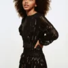 Jupe à volants en lurex